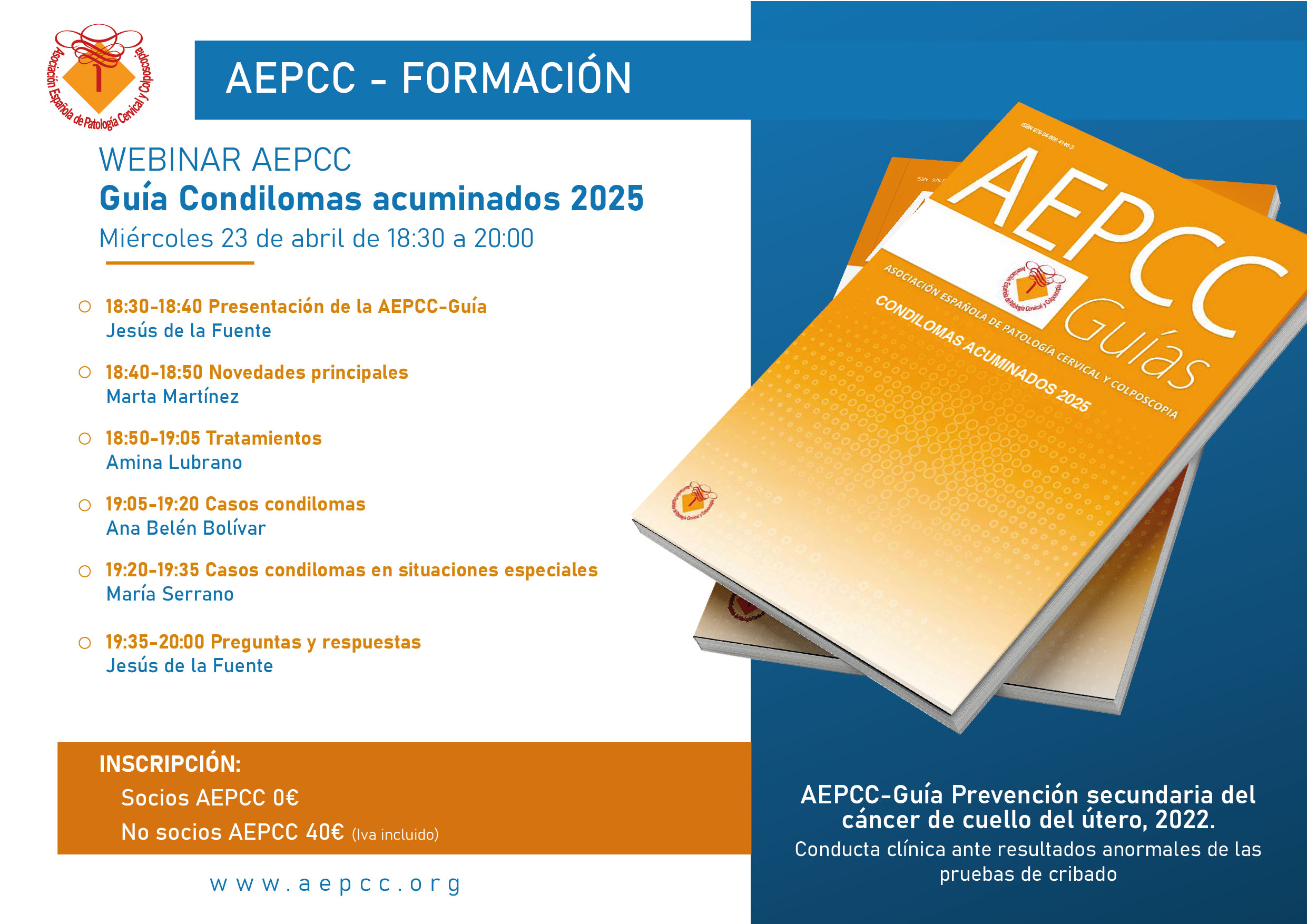 WEBINARS AEPCC abril